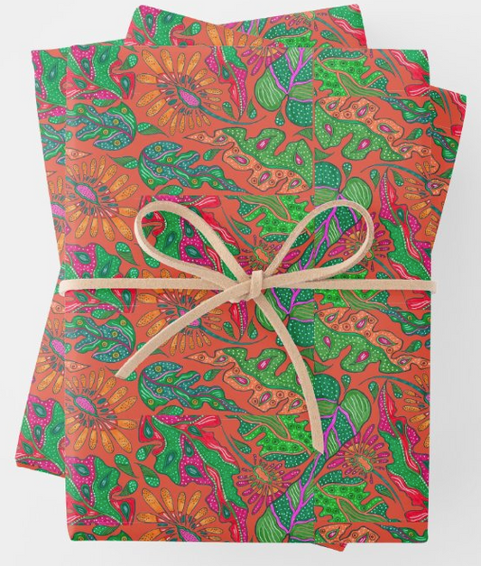 Clementine Monstera Gift Wrap